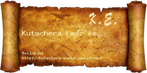 Kutschera Emőke névjegykártya