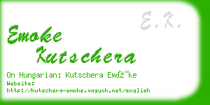 emoke kutschera business card